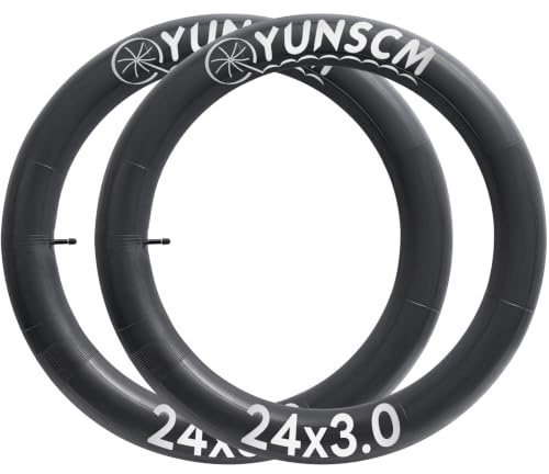 YUNSCM Lot de 2 Chambres à air 24 x 3,0 24 x 2,5/3,0 AV32 mm compatibles avec valves Schrader 24 x 2,50 24 x 2,6 24 x 2,8 24 x 3,0