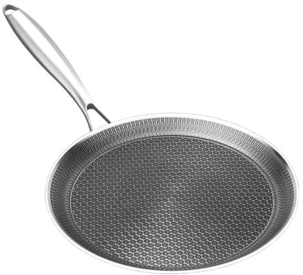 Generico Padella per Pancake, Utensili Da Cucina In Acciaio Inossidabile, Padella Per Uova Con Rivestimento Antiaderante A D'Ape, Per Uso In Esterno E In Casa, Per Colazione E Campeggio
