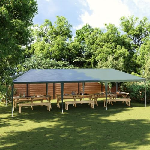 Tente de réception, professionnelle, 4 x 9 m, en polyéthylène résistant aux UV, cadre en acier robuste, imperméable, pour les fêtes et les rassemblements dans le jardin