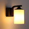 ENCOFT Applique Esterno Interno E27,Lampada da Parete per Esterno in Paralume Vetro, Lanterna da Esterno IP65 Impermeabile Vintage Moderna Applique per Giardino Corridoio Camera da Letto