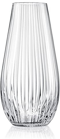 DIAMANTE Crystal Vase - Waterfall - Lead Free Crystal Glass Vase - Great for Flowers, Bouquets or as a Decoration (30cm)