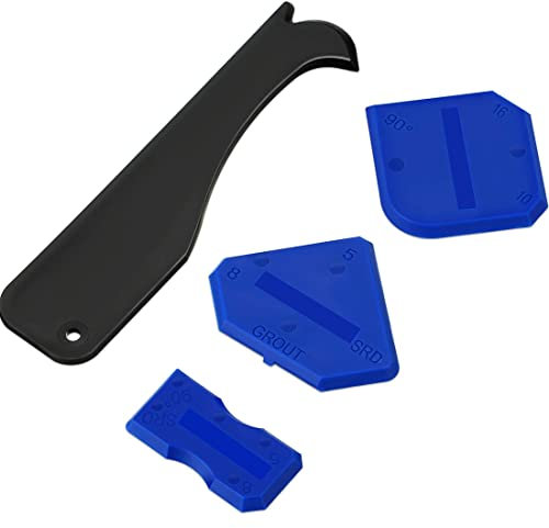 4 Piezas Espatula silicona para juntas,Rascador silicona,Sharp scraper,Aplicador silicona,Quita silicona,Quita silicona juntas,Para masilla para quitar la masilla del piso del baño de la cocina