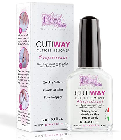 Cutiway - Removedor de cutículas de manos y pies profesional perfumado 12 ml - Cuticle Remover eficaz - Solución Eliminador suave para uñas saludables y hermosas - Corta para Quitar de Cuticulas