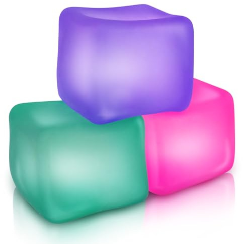 SMALL FISH 3pcs Squishy Stress Cube, Giant Stress Balls for Kids & Adults, Sensory Fidget Cubes for Anxiety Relief, ADHD & Autism, Reusable Squishy Stress Toys for Classroom Prize
