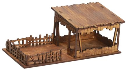 Oshhni Maison en bois à faire soi-même, assembler des jouets éducatifs en bois pour modèle de maison, modèle 1/72, décoration de table de sable, mise en page, H