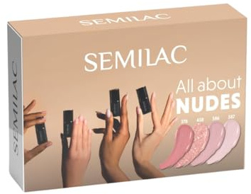 Semilac All About Nudes UV Set Esmalte semipermanente 4x7ml