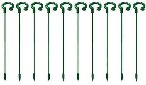 40PCS Plant Support Stakes, Length 17/27cm, Cage Support Rings Plant Support Sticks, Garden Half Round Ring Plant Support Sticks, Flower Support Stakes for Small Potted Plants Flower Phalaenopsis