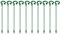 40PCS Plant Support Stakes, Length 17/27cm, Cage Support Rings Plant Support Sticks, Garden Half Round Ring Plant Support Sticks, Flower Support Stakes for Small Potted Plants Flower Phalaenopsis