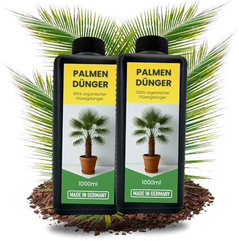 2 x 1 l d'engrais naturel pour palmier de chanvre - 2 l - Engrais liquide pour l'intérieur et l'extérieur - Engrais organique - 2000 ml