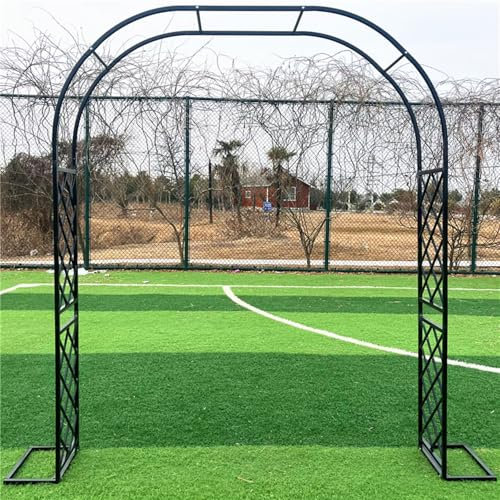 Arco Jardin 220 280 310 140 180 370 Exterior Enrejado Pérgolas de Metal, Soporte para Plantas Trepadoras Enredaderas - Decoración Arcos Resistentes a Lluvia y Sol para Bodas(Negro,140x220cm)