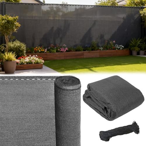 BB Sport Sichtschutz 1.5m x 25m Grey Zaunblende 150 g/m² Schattiernetz Tennisblende inkl. Nylonkordel UV-resistent reißfest windfest 7 Jahre Garantie auf Material*