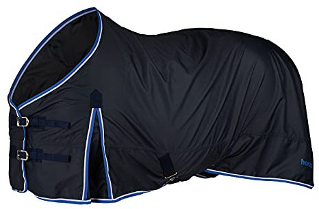 Horze Regendecke Glasgow, Outdoor Decke wasserdicht, Light Turnout 0g, Blau, 125