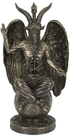 Veronese Design 10.25 Tall Statue of Baphomet Resin Sculpture Cold Cast Bronze Finish