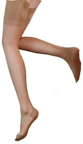 Fashion Cuqui Calze classiche con cuciture posteriori e tallone rinforzato, marrone, Taglia unica