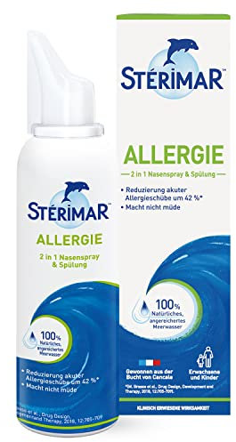 Stérimar Allergie Nasenspray - 100% natürliches Meerwasser -Schnelle und Akute Hilfe bei Schnupfen und Verstopfter Nase Ausgelöst durch Allergien - Salzwasser Spray für Kinder und Erwachsene 100ml