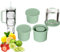 Stanley Cup Eiswürfelform, 3 Fach Eiswürfelschale, Eiswürfelbox Silikon mit Deckel und Behälter, Eiswürfelbehälter für 40 Oz Tumbler Becher, Whisky, Wein, Obst Fruchtpürees, Eiscreme (Grün)