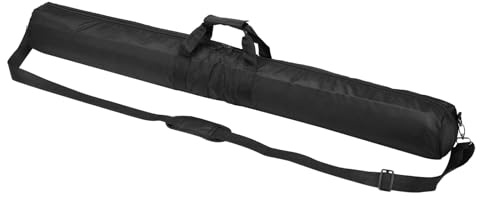 PATIKIL Estuche de Transporte para Trípode, 43.3 X 5.1 Bolsa de Trípode Acolchada de Nylon Resistente con Correas de Hombro Ajustables Y Asas para Soportes de Luz, Altavoces, Negro