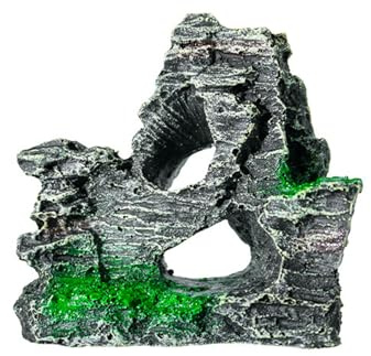 Weenwill Fish Tank Rockery,Hiding Cave Decoration For Fish Tank Underwater Landscape Aquarium Mountain View Ornament for Fish Shrimp Hiding Aquarium Ornament