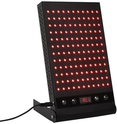 Infraröda lampor, rödljus lampa med stativ och glasögon, 850 nm våglängd på det avlägsna infraröda ljuset, bärbar 660 nm nära rött ljus terapy-lampa, lysdioder röd ljus-lampa rött ljus panel för
