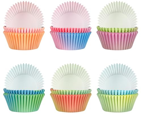 300 plaques à muffins, caissettes à gâteaux de couleur dégradée, moules à muffins en papier de qualité alimentaire, cupcake wrappers, 7 x 5 x 3 cm