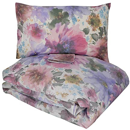 Gabel Flower Power 2PZ Parure Copripiumino, Cotone, Matrimoniale