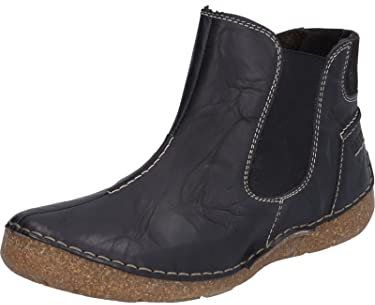 Josef Seibel Damen Chelsea Boots Fergey 63,Weite G (Normal),Wechselfußbett,uebergangsstiefel,Schlupfstiefel,flach,schwarz,38 EU