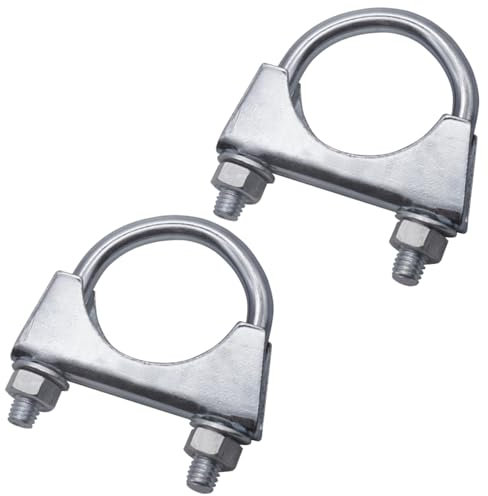 SKIR'CO (2 pièces) Colliers de serrage pour tuyaux de 40 mm de diamètre, colliers de serrage en U, supports de tuyaux zingués