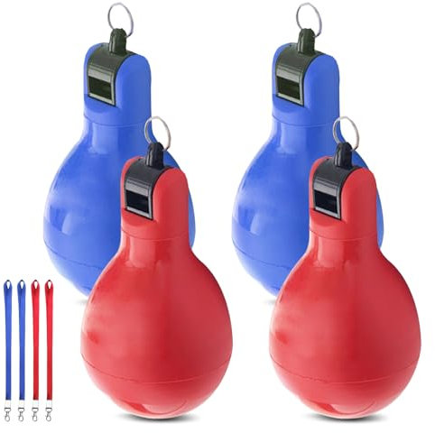 Sporgo 4 Stück Handpfeife: Sportpfeifen Trillerpfeife mit Umhängeband, Handpfeife Sportunterricht, Trillerpfeife Laut Notfall für Schiedsrichter, Sportlehrer, Hundetrainer, Trainer Zubehör