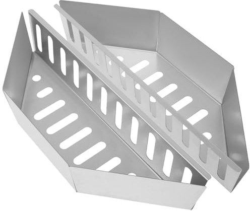 Lot de 2 paniers à charbon de bois en acier pour barbecue - 38,5 x 11 x 7,5 cm - Résistants à la chaleur