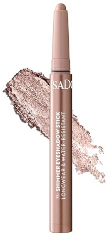IsaDora The Shimmer Eyeshadow Stick – Glatter braun Lidschattenstift für makelloses Augen-Make-up, langanhaltend, wischfest, wasserresistent – Veganes Make-up, tierversuchsfrei (43 Golden Glow)