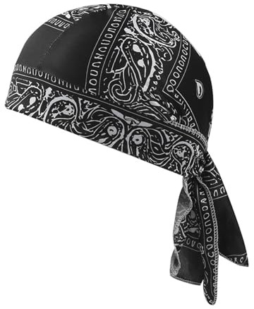 FUGLUS Bandana Cap,Bandana de Sport pour Homme et Femme,Bonnet de Course d'Été,Foulard de Cyclisme Élastique,Respirant,Chapeau de Pirate,pour Course Pied,Vélo et Activités Plein Air