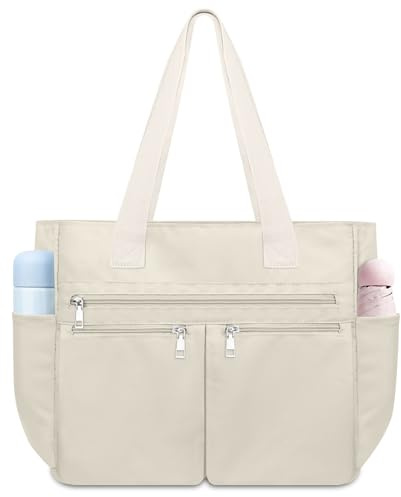 NEWIROVE Bolso Universidad Mujer, Bolsos Mujer Grande Tote Bag Universidad Multifuncional Bolso Portatil Nylon Impermeable Bolsos Grandes Para Trabajo Escuela Shopper