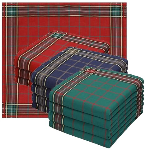 Betz 12 Stück Taschentücher Herrentaschentücher Stofftaschentücher Damen- Männertaschentücher Set Leo 8 100% Baumwolle Größe 40x40 cm Dessin 1