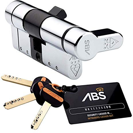 Avocet ABS Quantum DC3AB3535PCQT Thumb Turn Euro Cylinder 35 (INT) X 35 (EXT) 35/35 Chrome Door Lock Barrel Anti Snap High Security 3 Star TS007