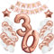 envami® 30 Geburtstag Frauen I Fliegt mit Helium I 30. Geburtstag Deko 30. Luftballons 30 I Luftballon Zahl 30 I Happy Birthday Girlande Ballons