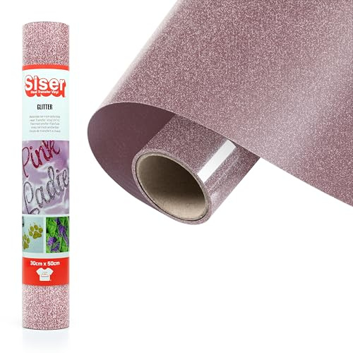 SISER® Glitter Rose Gold Heat Transfer Vinyl 50x30cm