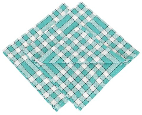 Lot de Serviettes de Table Carreaux Vichy Normand Vert Nelly