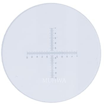 MUHWA 0.1mm High Precision Ocular Micrometer Microscope Micrometer 20.4mm Eyepiece Micrometer for OLYMP*S Microscope