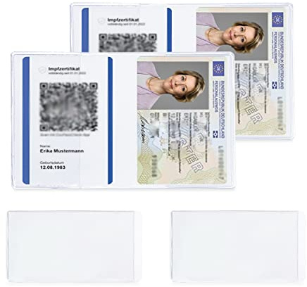 Funda de plástico transparente para tarjetas de vacunas, resistente al agua, Ripstop, para adultos y niños, certificado de inmunización, pasaporte, Protector de tarjetas de crédito, 4 Uds.
