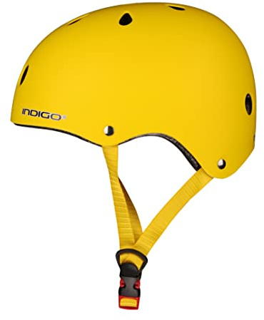 Casco Skateboarding Infantil con Ventilación 51-55 cm (Amarillo)
