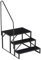 3 Stufen Leiter mit Griff, RV Trittleiter Haustiertreppe, Standtreppe aus Stahl, Stehleiter für Camping Car Max 300kg, Haushaltsleiter für Spa/Hof/Mobile Home