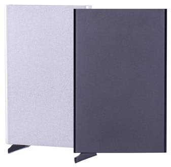 Olakin 2 Stück Kartenetui Kreditkarten aus Aluminium, Kartenhalter, Visitenkarten Etuis, Pop up Geldbörse, für Aufbewahrung von Visitenkarten, für Damen und Herren(Silber&Schwarz)