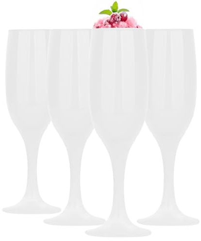 Glasmark KROSNO, 150ml, Set di 4, Bicchiere da Champagne, Bicchiere da Champagne, Prosseco, Design Originale, Lavabile in Lavastoviglie, Forma e Stile Unici, Perfetto per la Casa, Ristoranti e Feste