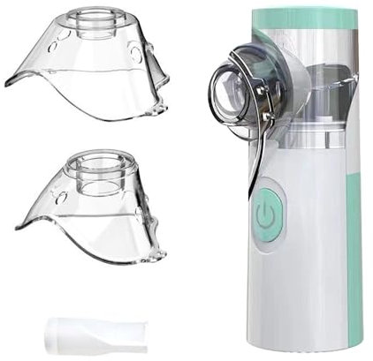 TopYart Aerosol Portatile, Aerosol Silenzioso per Adulti e Bambini, Aerosol Ultrasuoni Comprende 2 Maschere e 1 Boccaglio, Ideale Per la Casa e Per i Viaggi