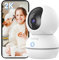 Noorio 2K 4MP Pan-Tilt Indoor Camera, Pet Dog Camera with Speaker, 2-Way Talk & 1-Click Call Wifi Camera for House/Home/Baby/Elderly/Dog Security, Motion Detection, No Monthly Fee, Night Vision, 2.4G