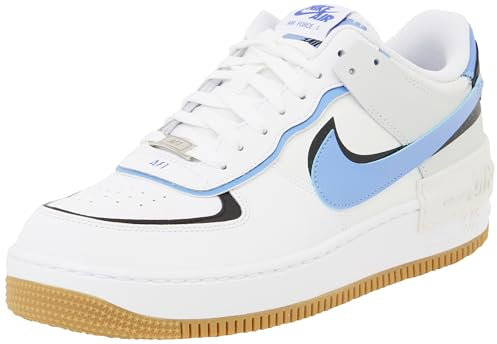 NIKE Damen Air Force 1 Shadow Sneaker, White Royal Pulse Black Photon Dust, 44.5 EU