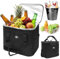 Kühltasche Faltbar, 16L Kühltasche Picknicktasche, Wiederverwendbare Faltbar Einkaufstasche, Groß Isoliertasche Lunchtasche Thermotasche Tiefkühltasche, Kühlbox für Picknick Camping BBQ Auto Reisen