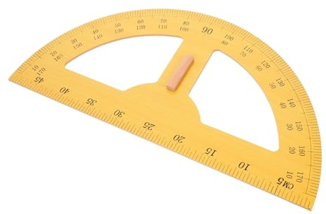 VOSAREA Teaching Protractor Math Teaching Aid Half-Circle Protractor for Accurate Angle Measurement and Drawing Classroom Settings