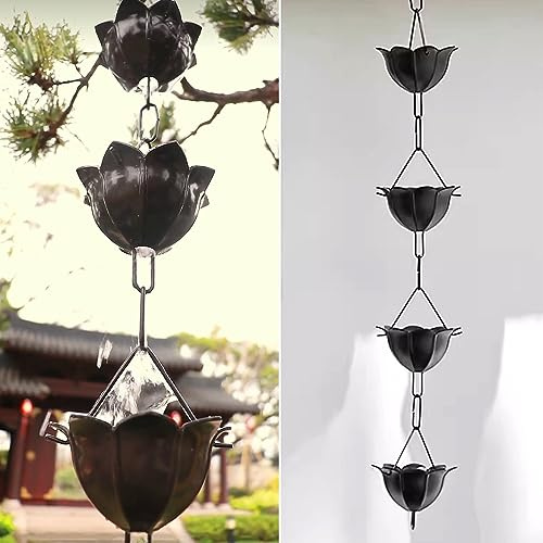 Regnkedjor Aluminiumregnkedjor För Att Ersätta Stuprör, Rain Direct-Kedjor För Heminredning/Takränning, Funktionell Och Dekorativ Hängande Regnspel,1-200cm (65ft)