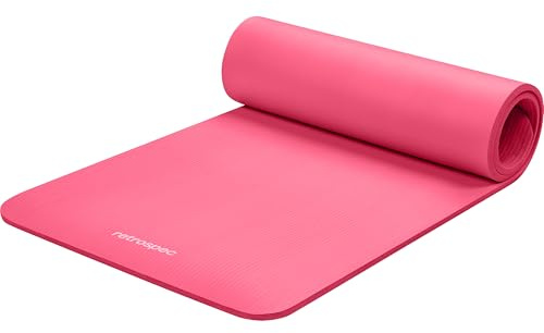 Retrospec Solana Yoga Mat 1/2 Thick w/Nylon Strap for Men & Women - Non Slip Excercise Mat for Yoga, Pilates, Stretching, Floor & Fitness Workouts
